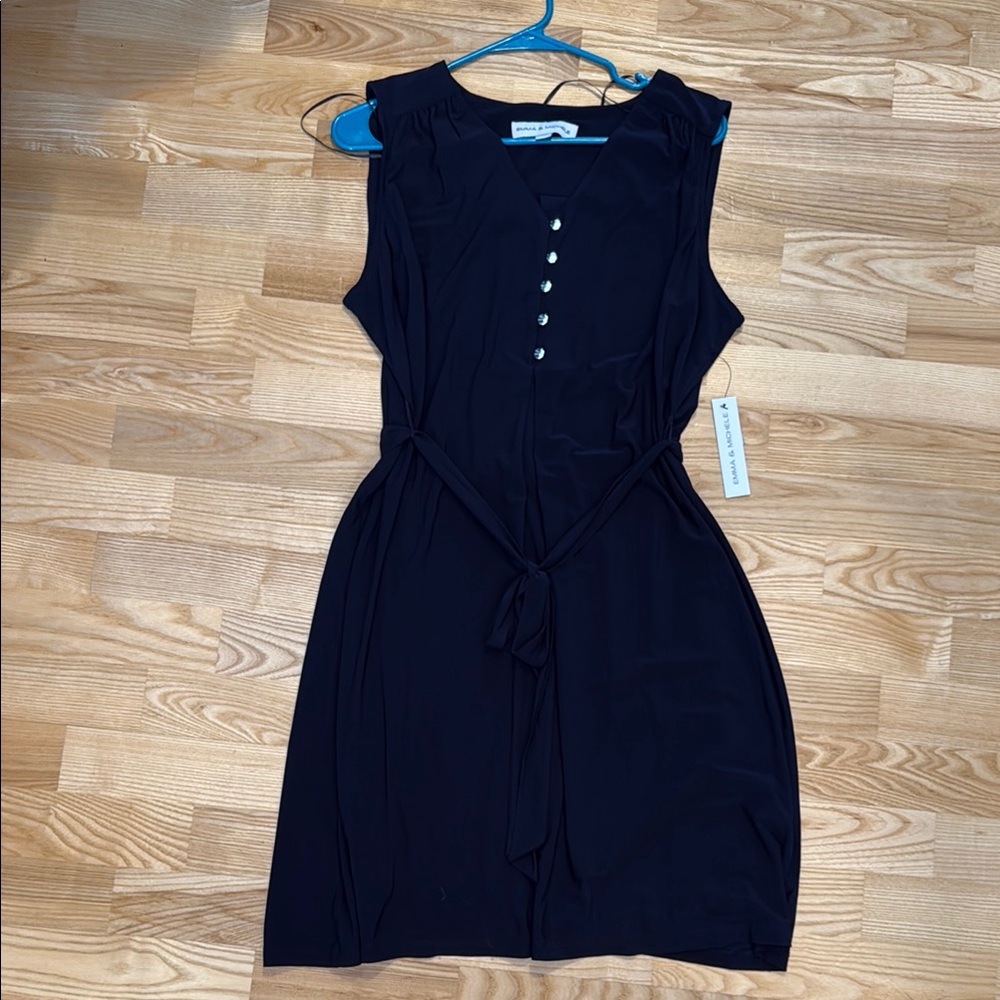 Emma & Michele Blue Sleeveless Sheath Dress